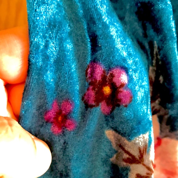 Blue Velvet Spring Time Shrug Bell Sleeves - Picture 2 of 7